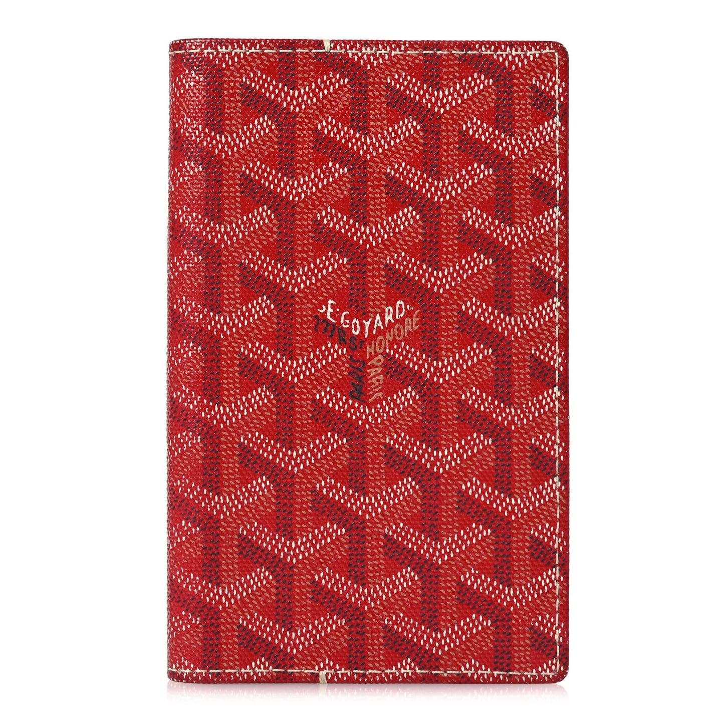 Goyardine Passport Wallet Red