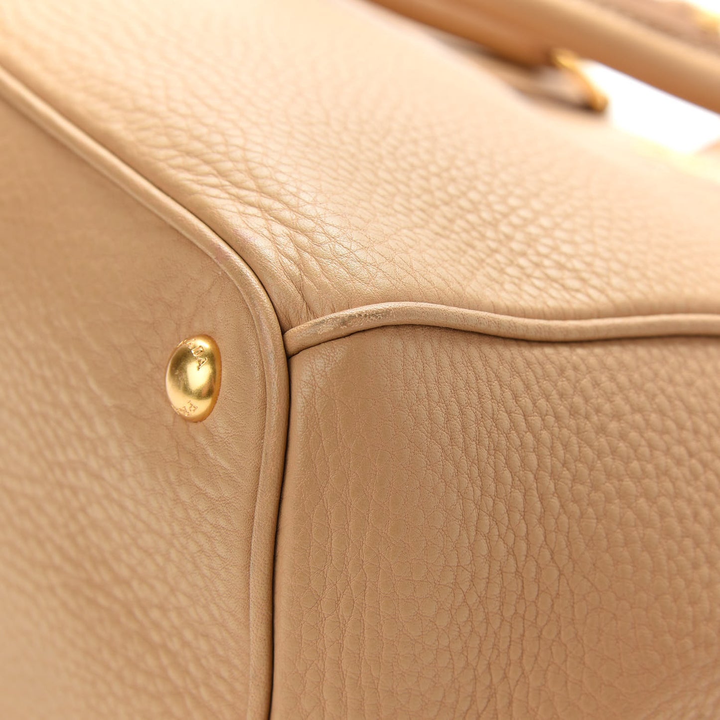 Vitello Daino Large Double Zip Tote Sughero