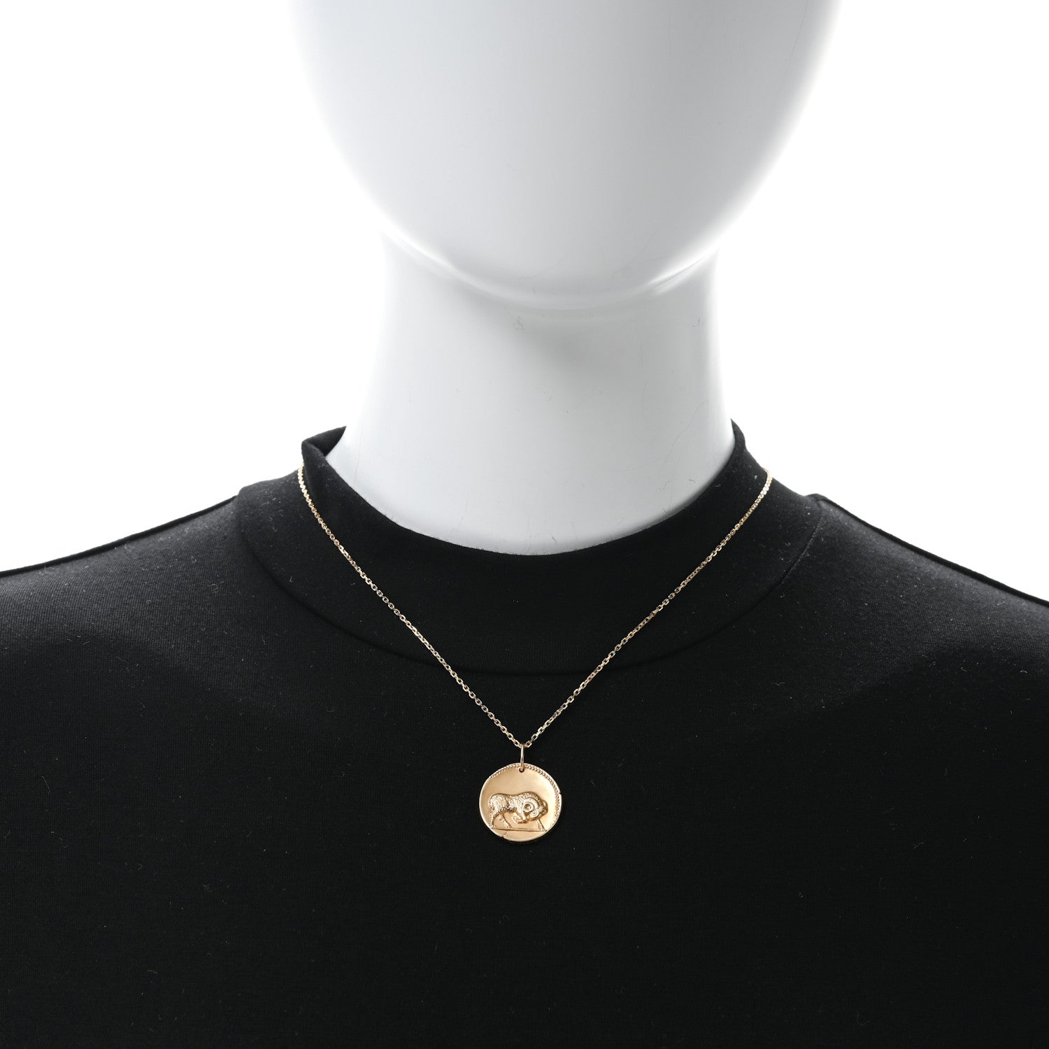 Van Cleef & Arpels 18K Yellow Gold Zodiac Aries Pendant Necklace 3 of 5