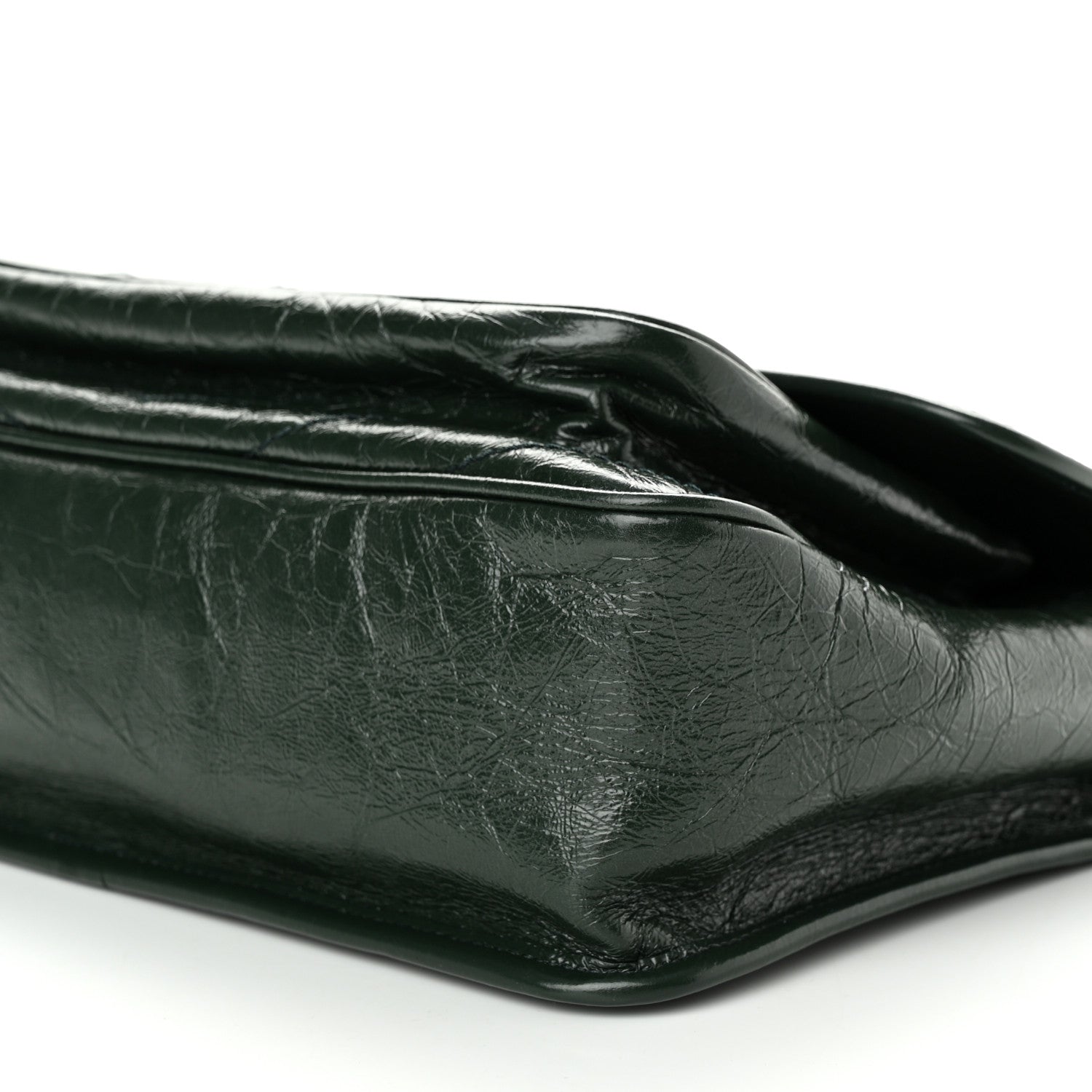 Saint Laurent Crinkled Calfskin Matelasse Monogram Medium Niki Chain Satchel Dark Green 10 of 10