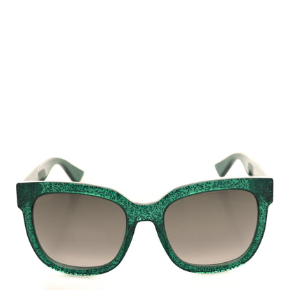 Gucci Acetate Square GG0034S Sunglasses Green 2 of 7