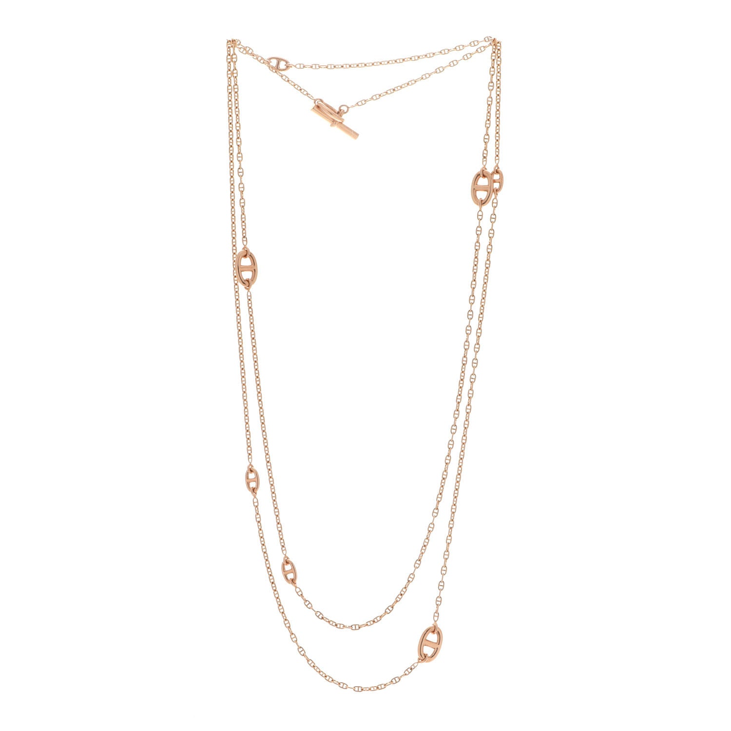 Hermes 18K Rose Gold PM Farandole Necklace 120 3 of 7