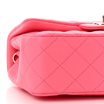 Chanel Lambskin Quilted Mini Rectangular Flap Pink 8 of 11