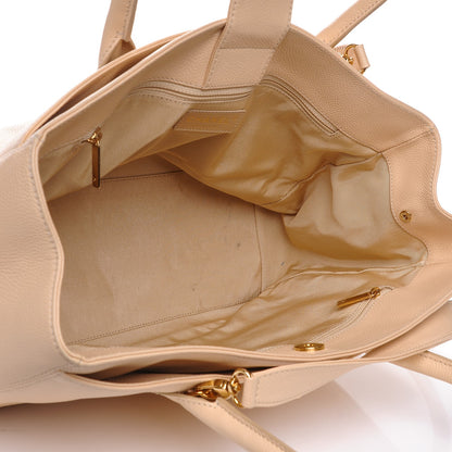 Chanel Calfskin Cerf Executive Shopper Tote Beige 5 of 9