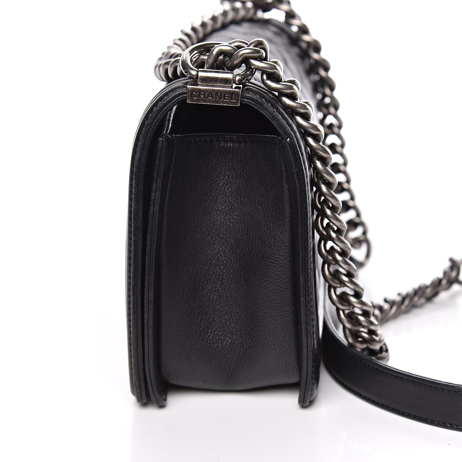 Chanel Calfskin Quilted Medium Boy Flap Black 14 of 18