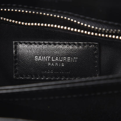 Saint Laurent Calfskin Y Quilted Monogram Toy Loulou Crossbody Bag Black 7 of 9