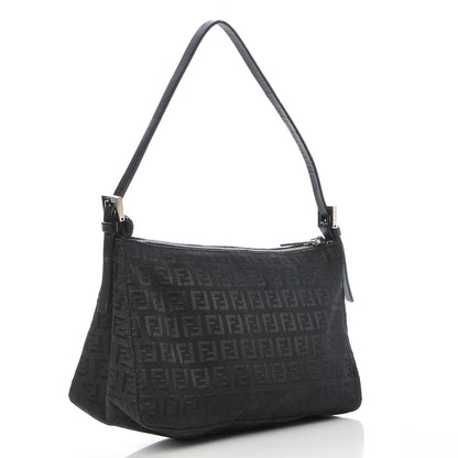 Fendi Zucchino Small Shoulder Bag Black 4 of 7
