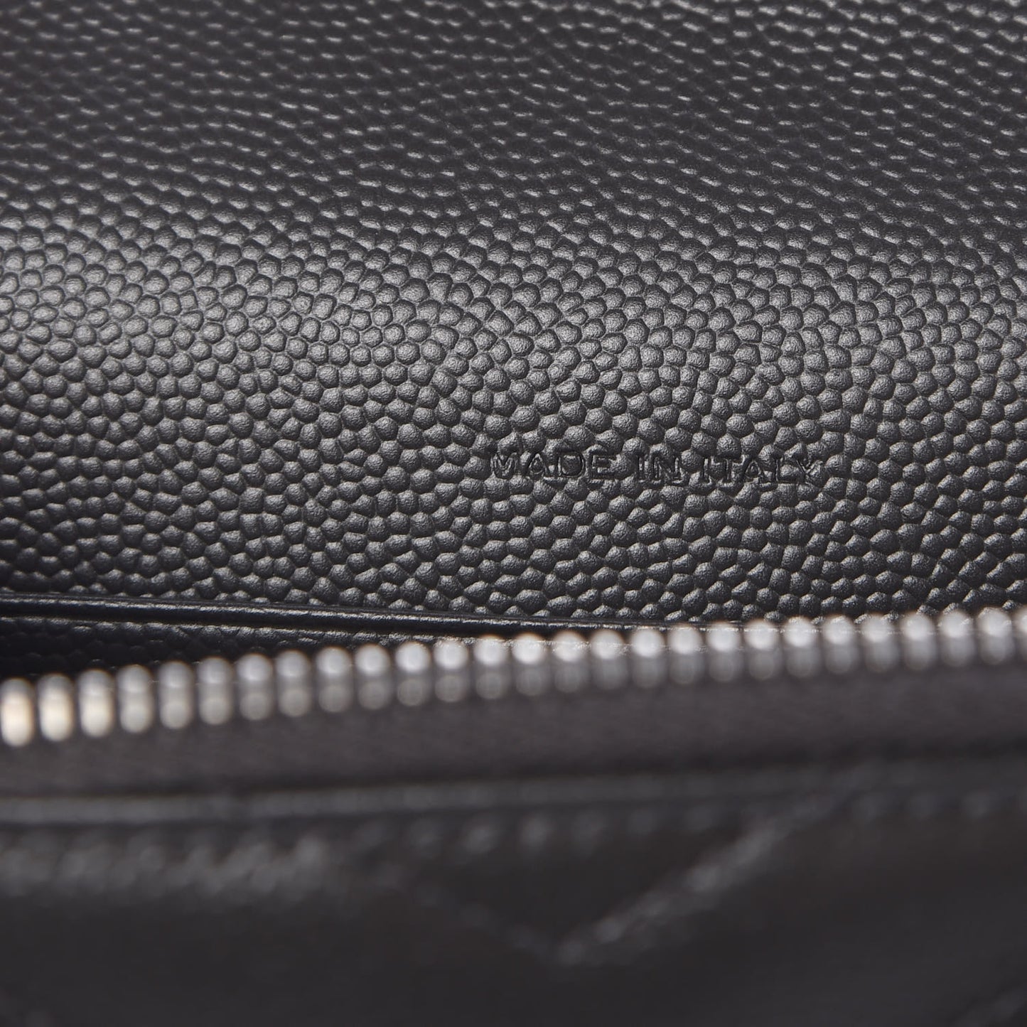 Grain De Poudre Matelasse Chevron Monogram Envelope Chain Wallet Coal