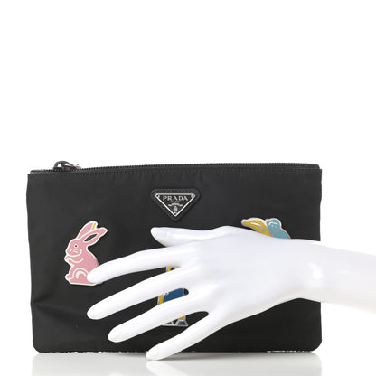Prada Tessuto Nylon Smalto Pouch Black 2 of 8