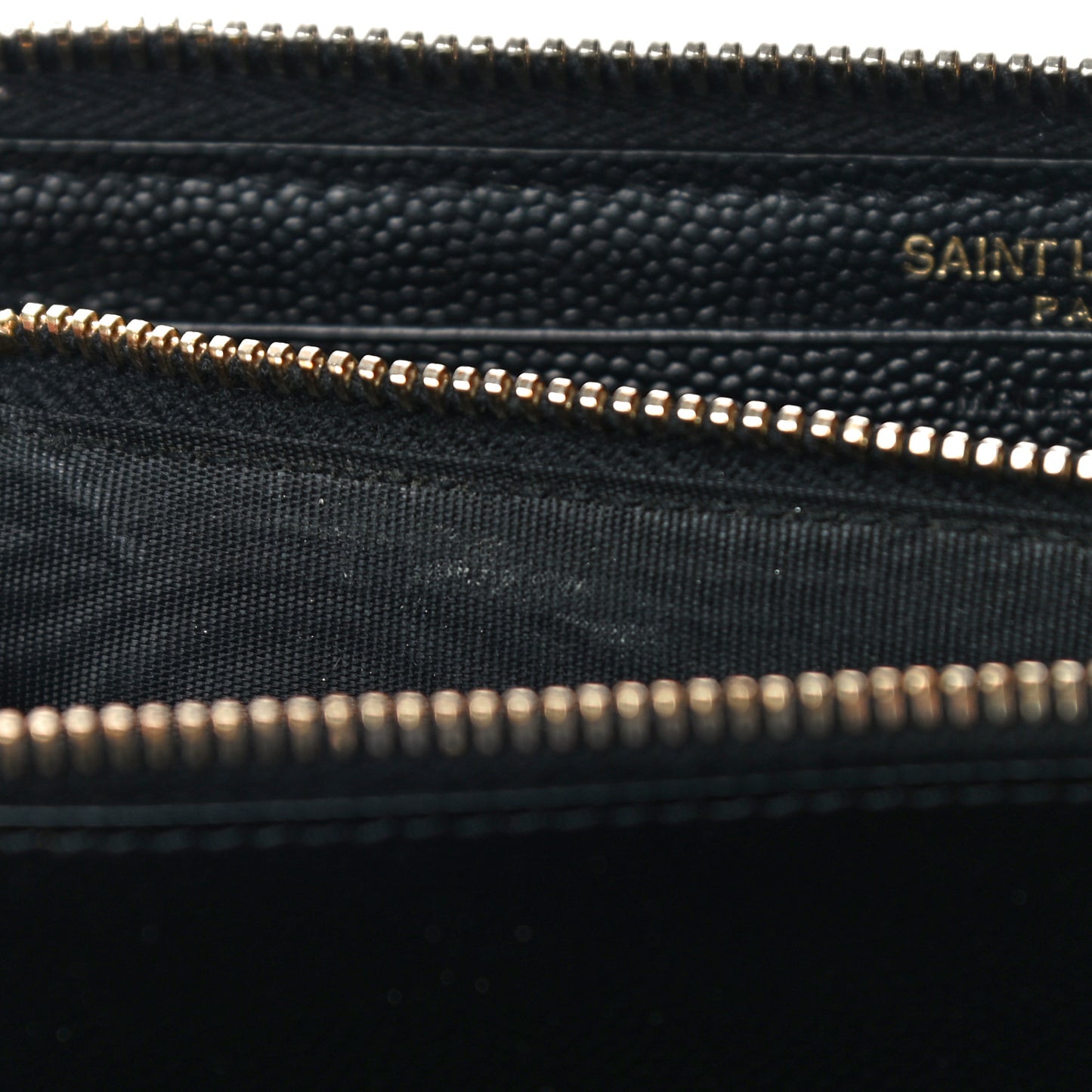 Grain De Poudre Matelasse Chevron Monogram Zip Around Wallet Black