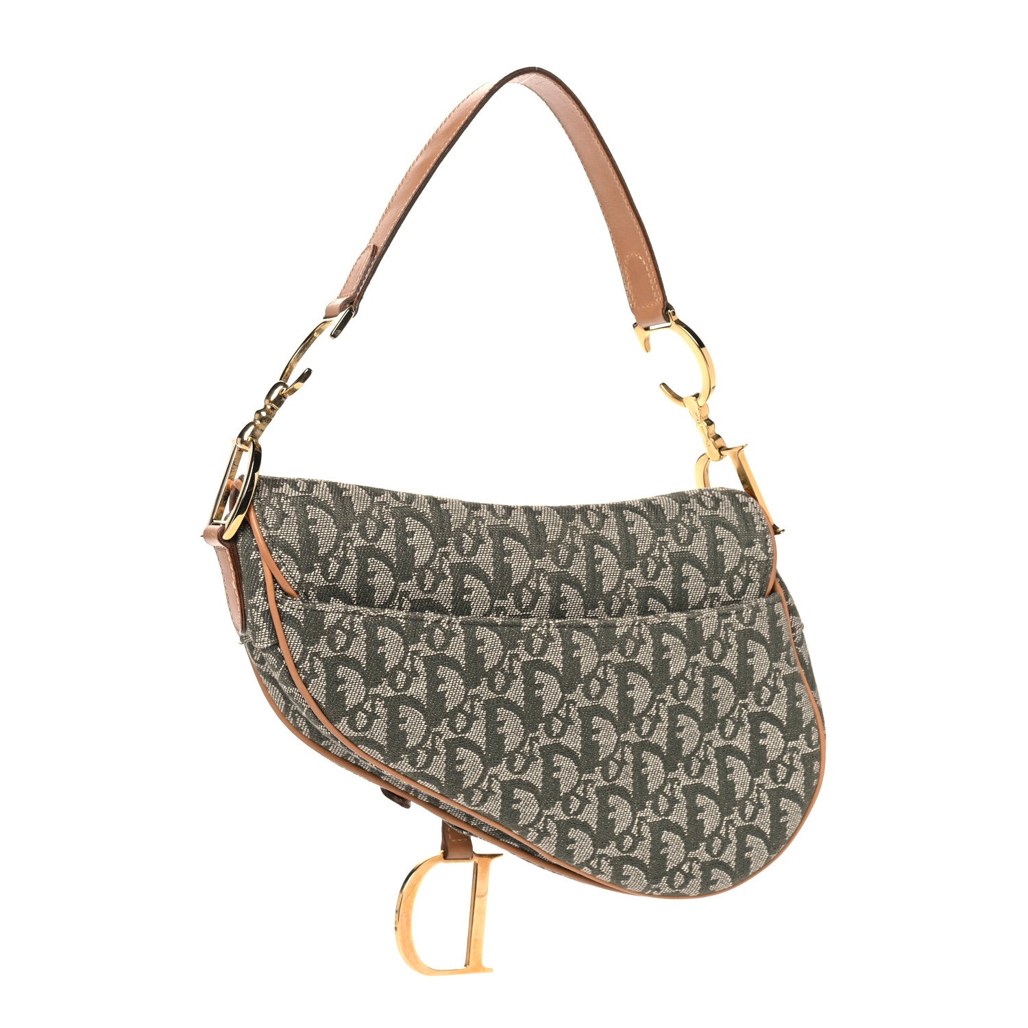Christian Dior Monogram Saddle Bag Green 3 of 11