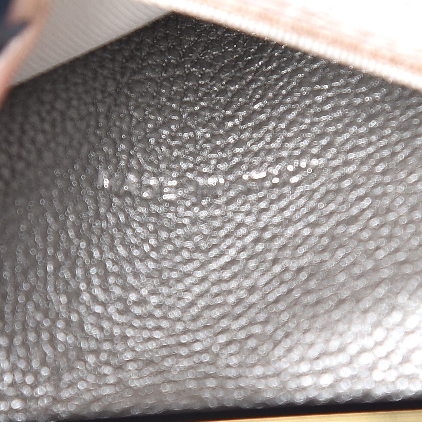Metallic Calfskin Diamond Stitched Card Holder Wallet Gold Silver