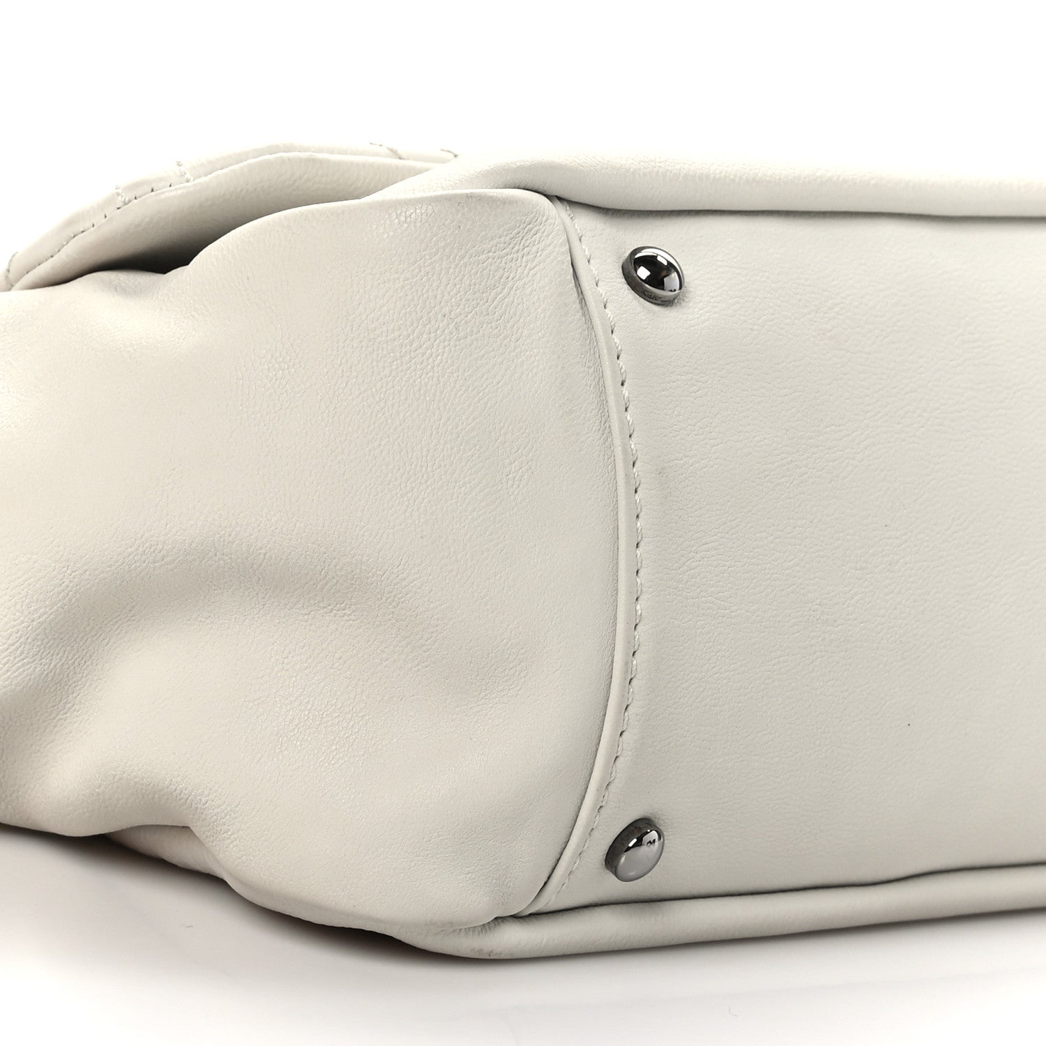 Chanel Calfskin Diamond Stitch Accordion Flap White 8 of 11