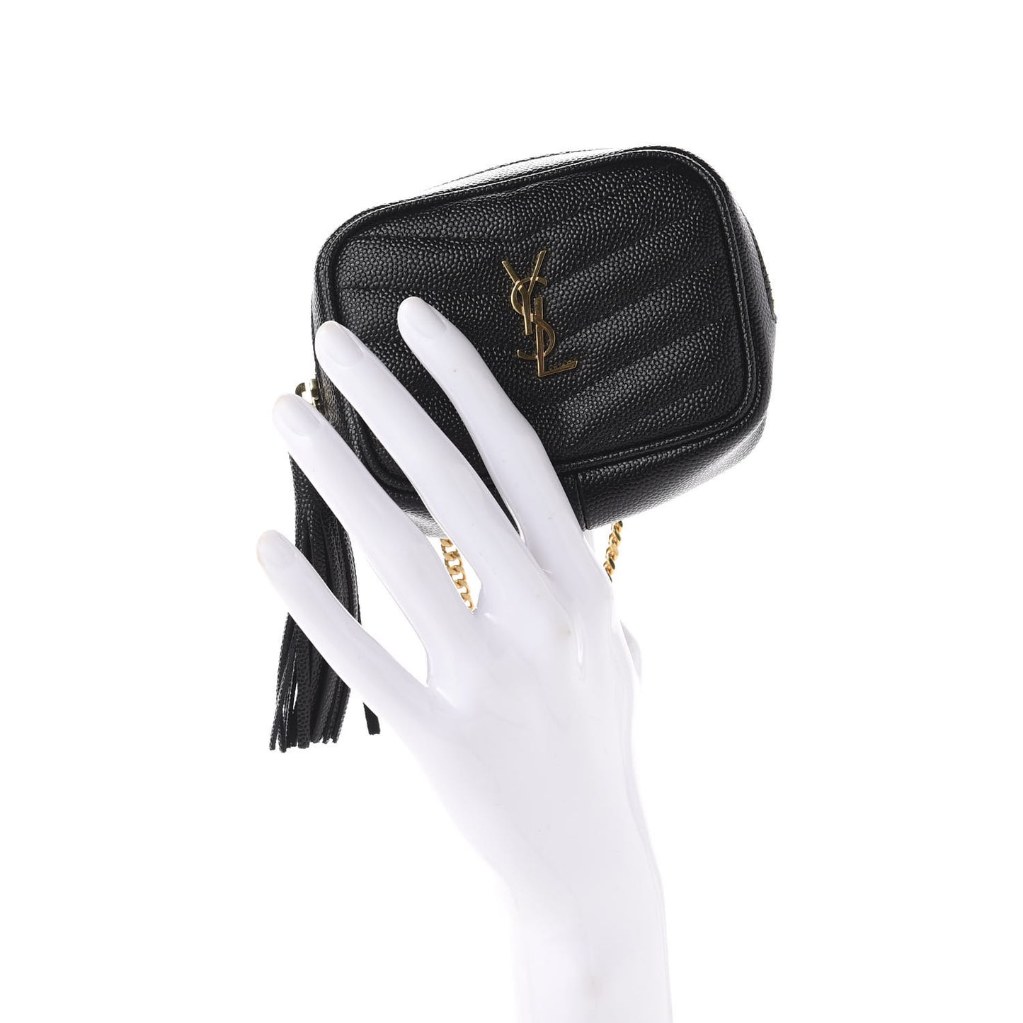 Grain De Poudre Matelasse Monogram Baby Lou Camera Bag Black