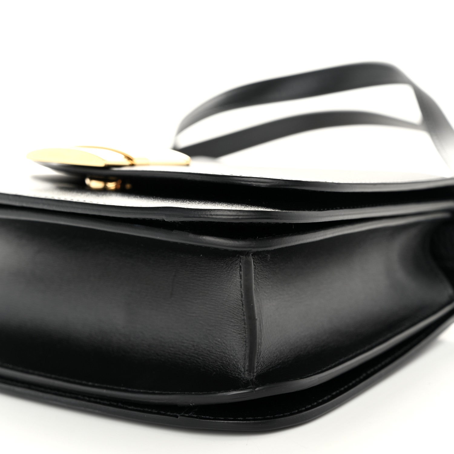 Salvatore Ferragamo Dappled Calfskin XS Fiamma Crossbody Bag Black 9 of 10