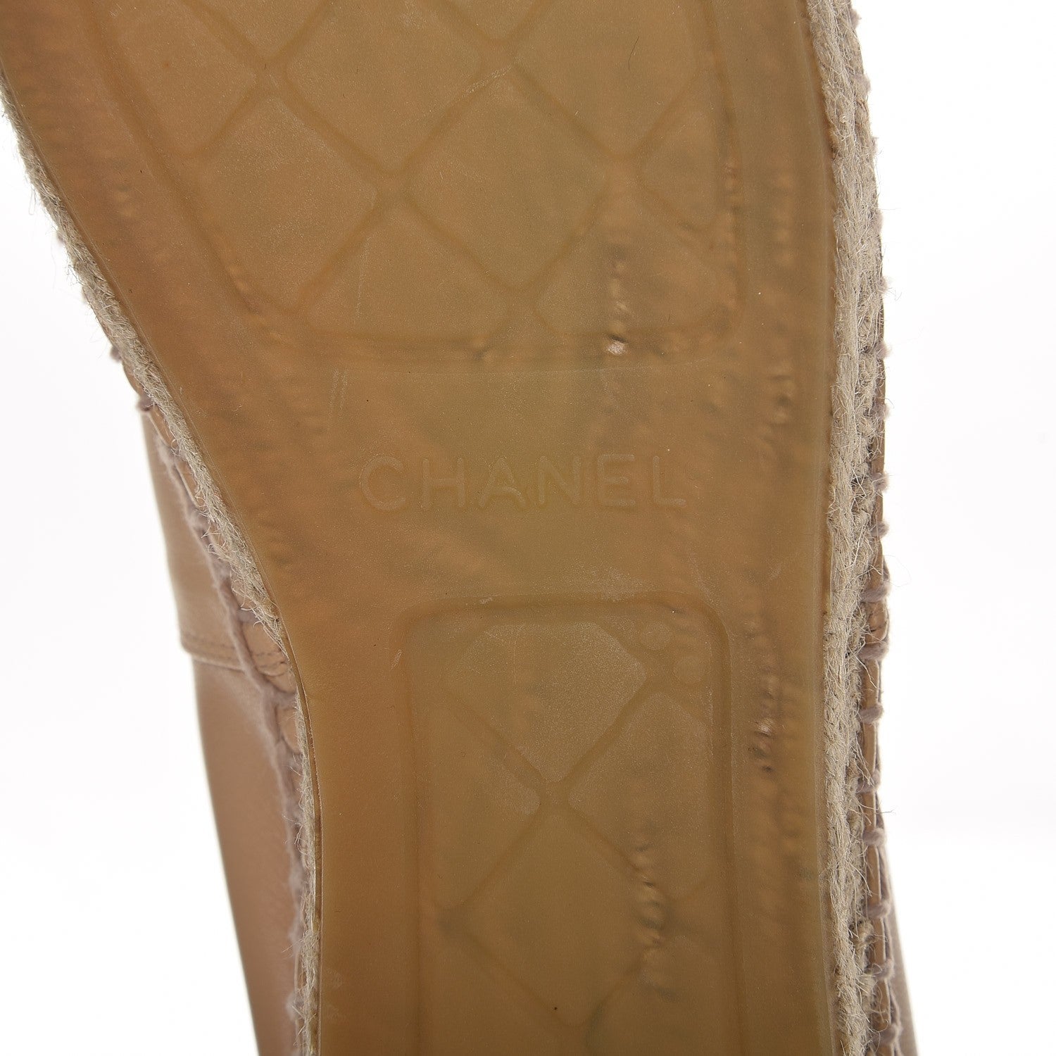 Chanel Lambskin Cap Toe CC Espadrilles 41 Beige Black 6 of 10