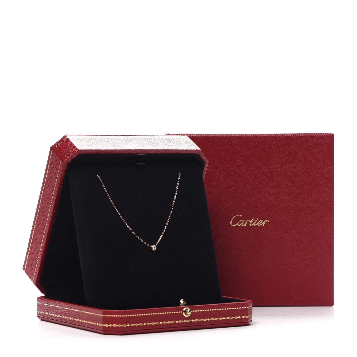 Cartier 18K Pink Gold Diamond SM D'Amour Pendant Necklace 7 of 7