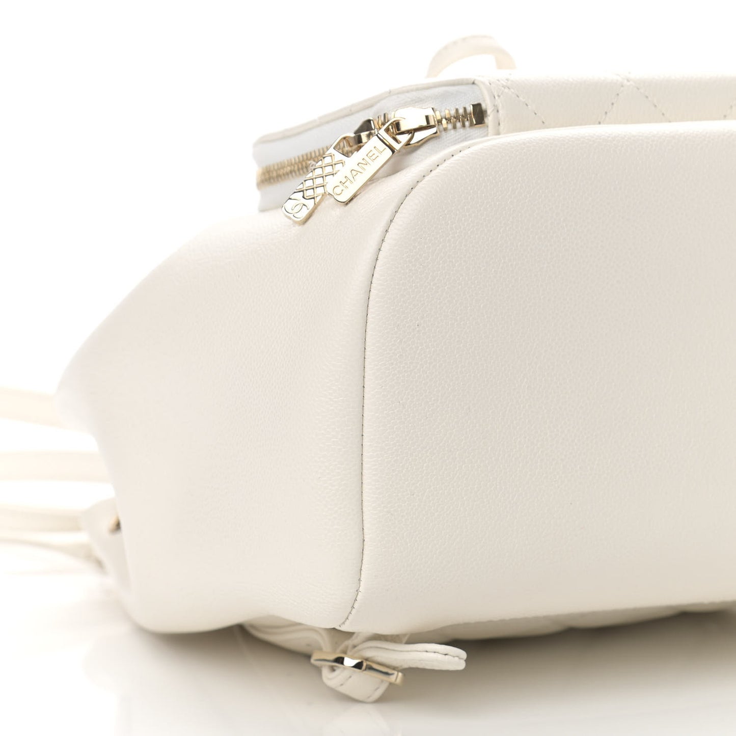 Caviar Quilted Business Affinity Backpack White