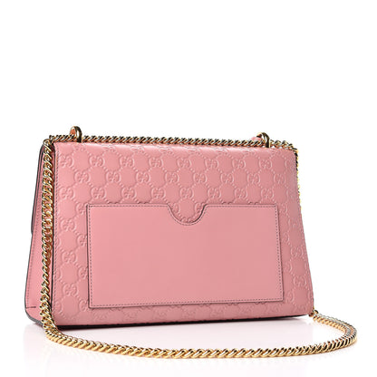 Gucci Guccissima Signature Medium Padlock Shoulder Bag Rose Baby Candy 3 of 9