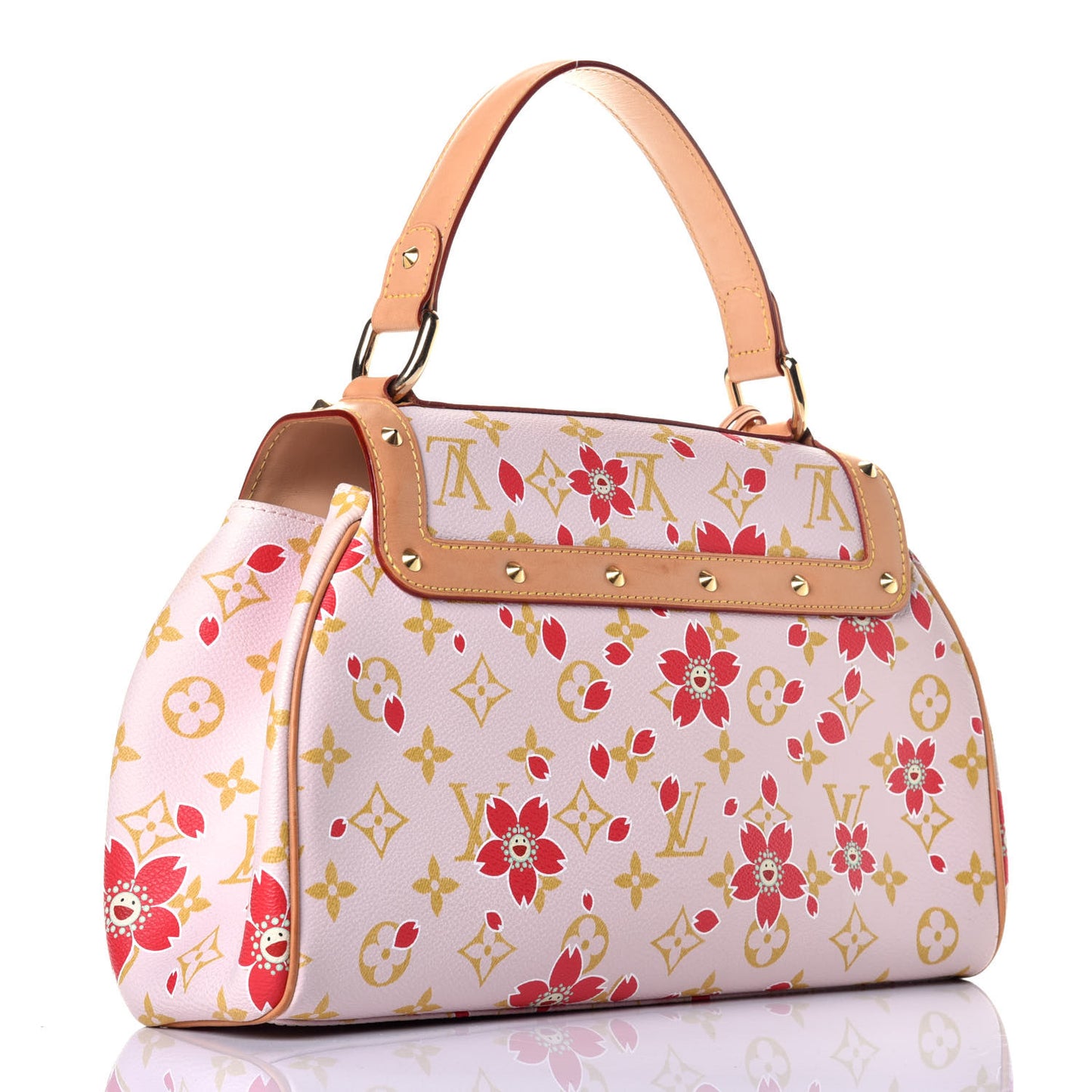 Monogram Cherry Blossom Sac Retro Bag Red