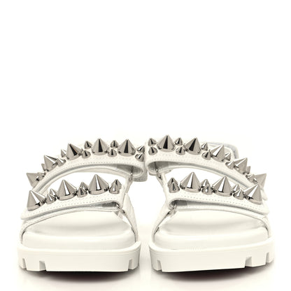 Christian Louboutin Nappa Spikita Cool Flats 37.5 Bianco 2 of 7