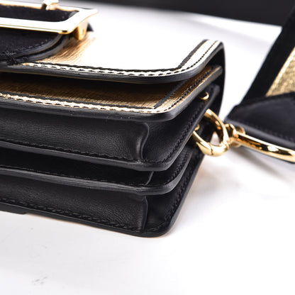Burberry Metallic Calfskin Small Madison Buckle Bag Gold 6 of 10