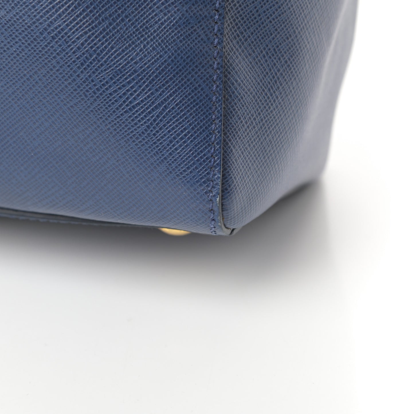 Saffiano Lux Double Handle Shopping Tote Bluette
