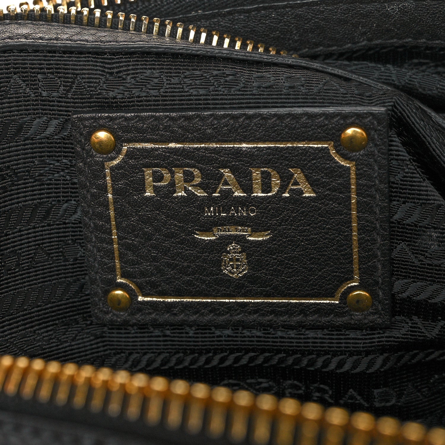 Prada Vitello Daino Shopping Satchel Black 6 of 9