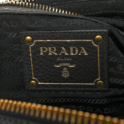 Prada Vitello Daino Shopping Satchel Black 6 of 9