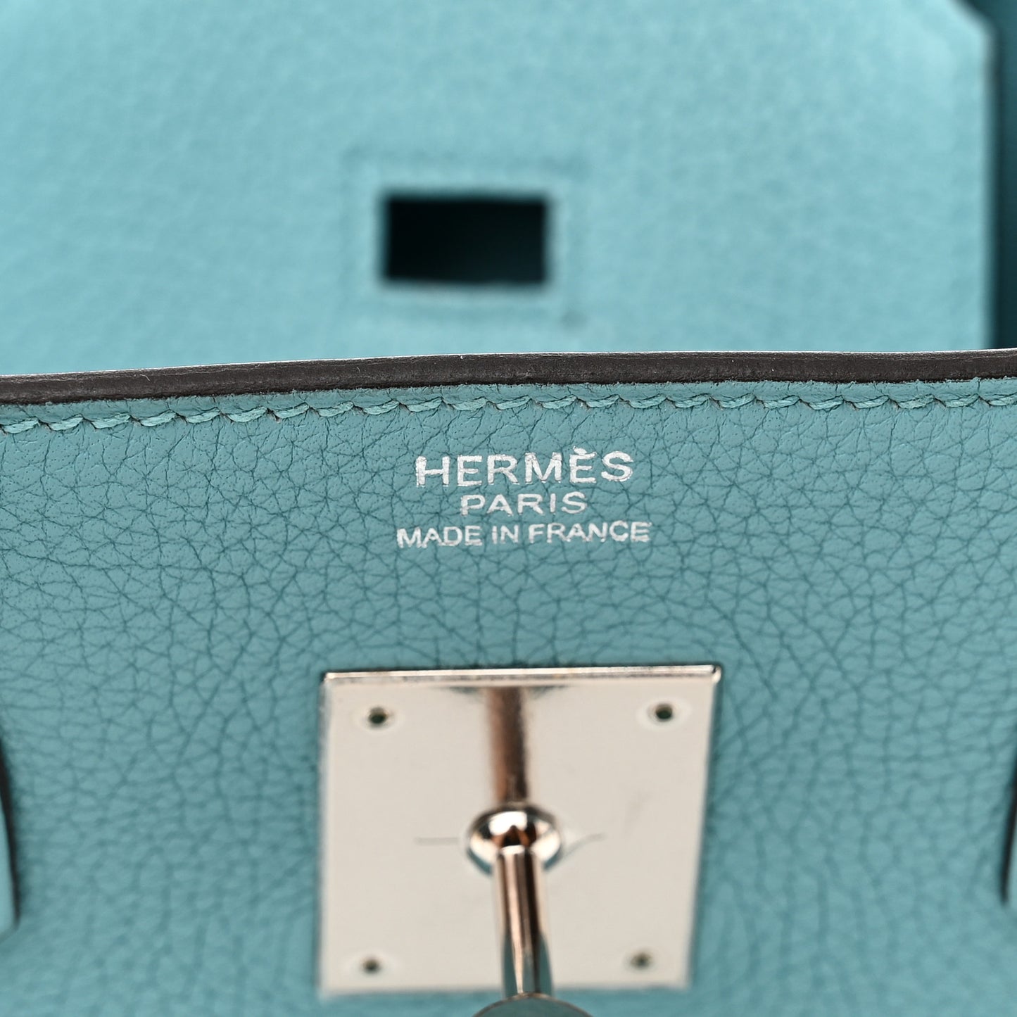 Taurillon Clemence Birkin 30 Bleu Saint Cyr