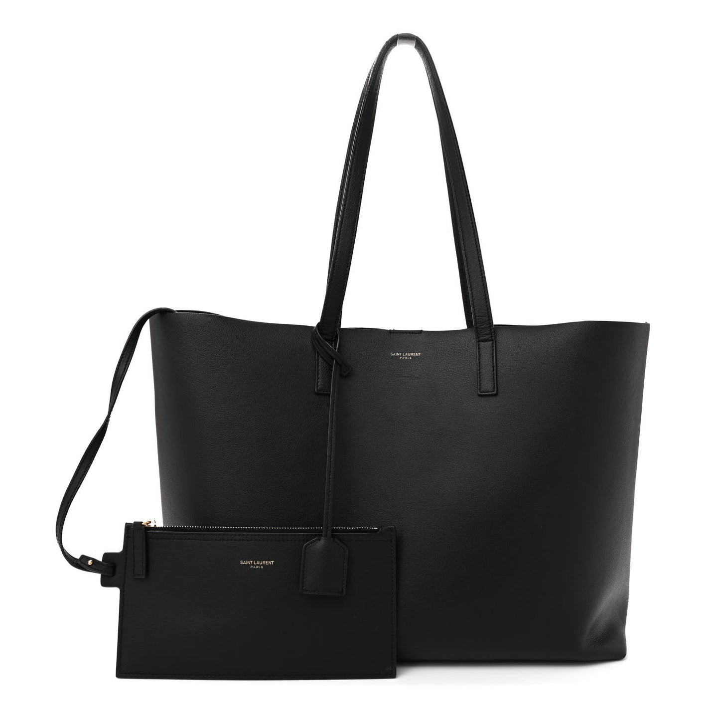 Calfskin Large Shopping Tote Black