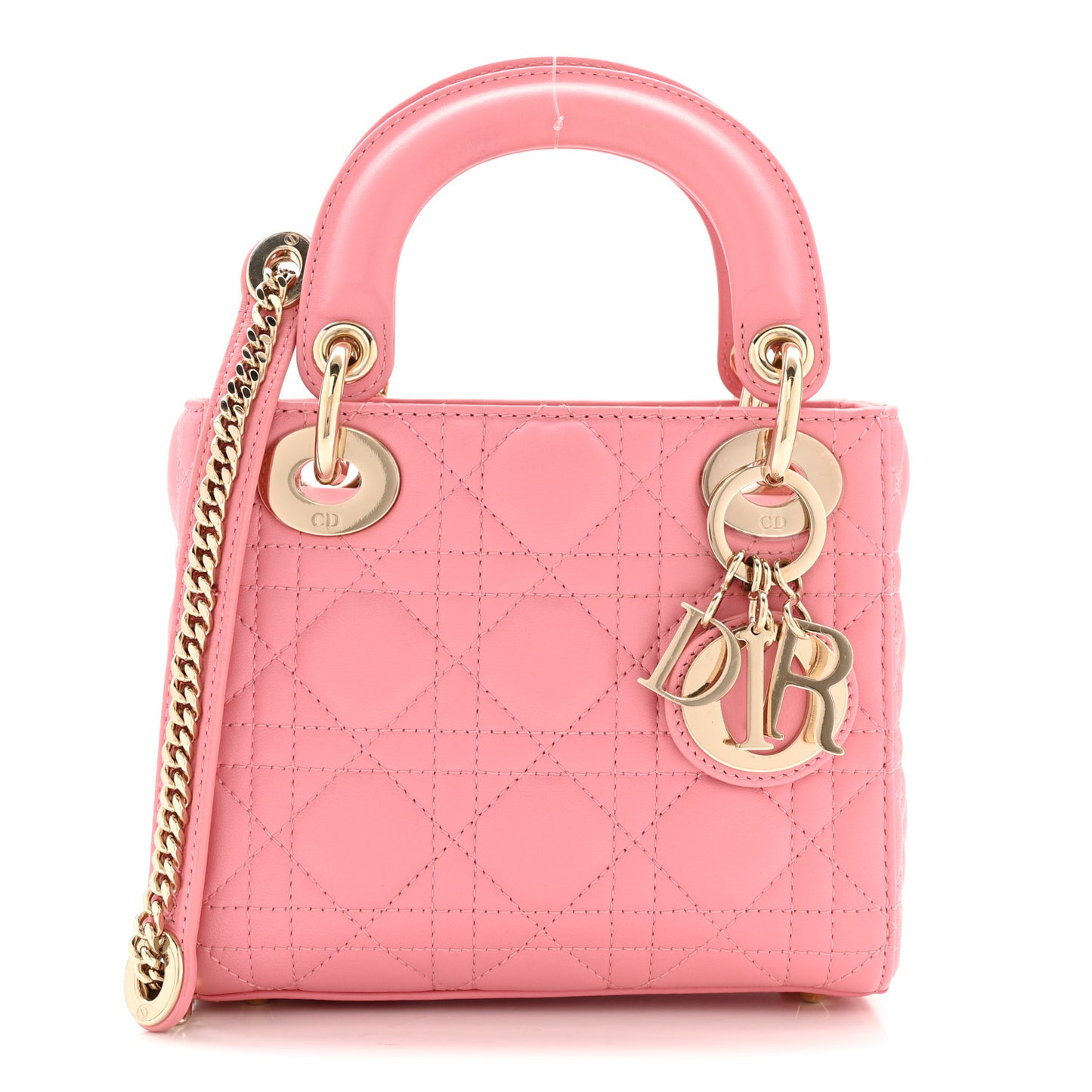 Lambskin Cannage Mini Lady Dior Light Pink