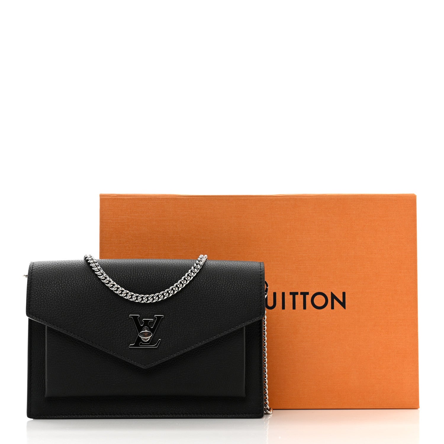 Louis Vuitton Soft Calfskin My Lockme Chain Pochette Black 11 of 11