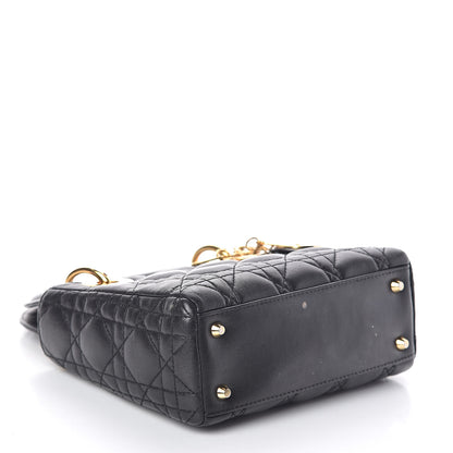 Christian Dior Lambskin Cannage Mini Lady Dior Black 4 of 10