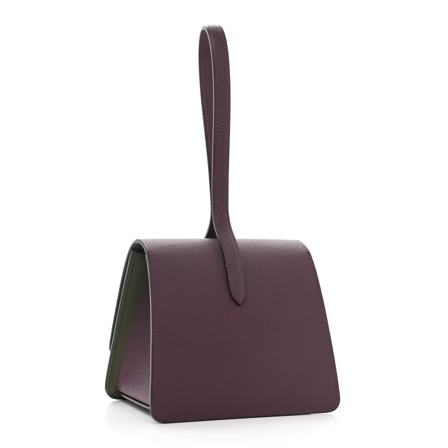 Moynat Carat Calfskin Madeleine Clutch Eggplant 3 of 9