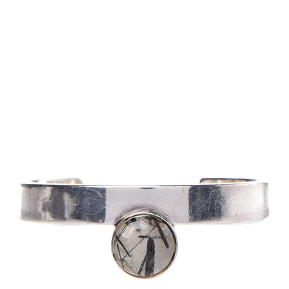 Gucci Sterling Silver Black Tourmalinated Quartz Cuff Bracelet 1 of 4
