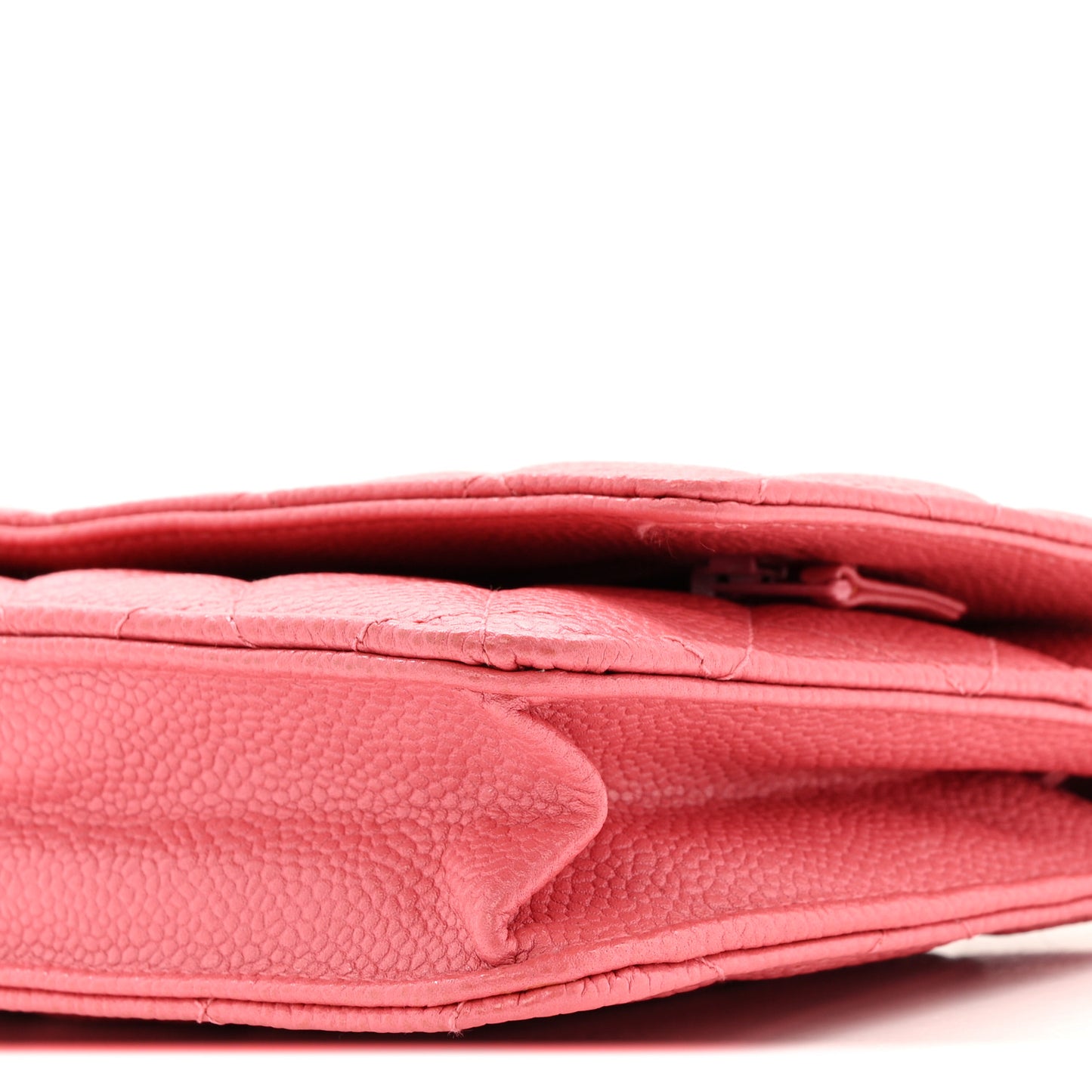 Caviar Quilted Wallet on Chain WOC Pink