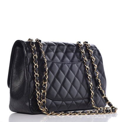 Chanel Caviar Quilted Jumbo Single Flap Black 3 of 8