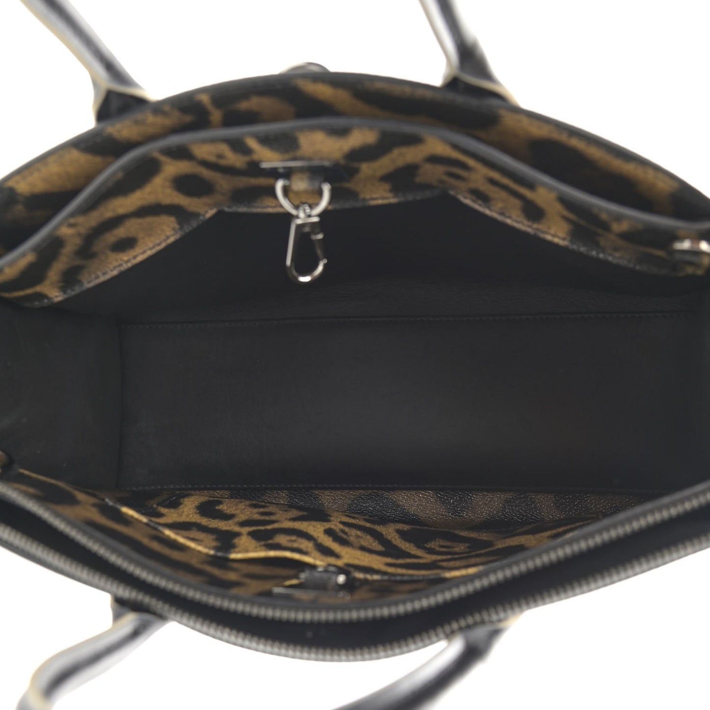 Canvas Calfskin Wild Animal Print City Steamer EW Marron