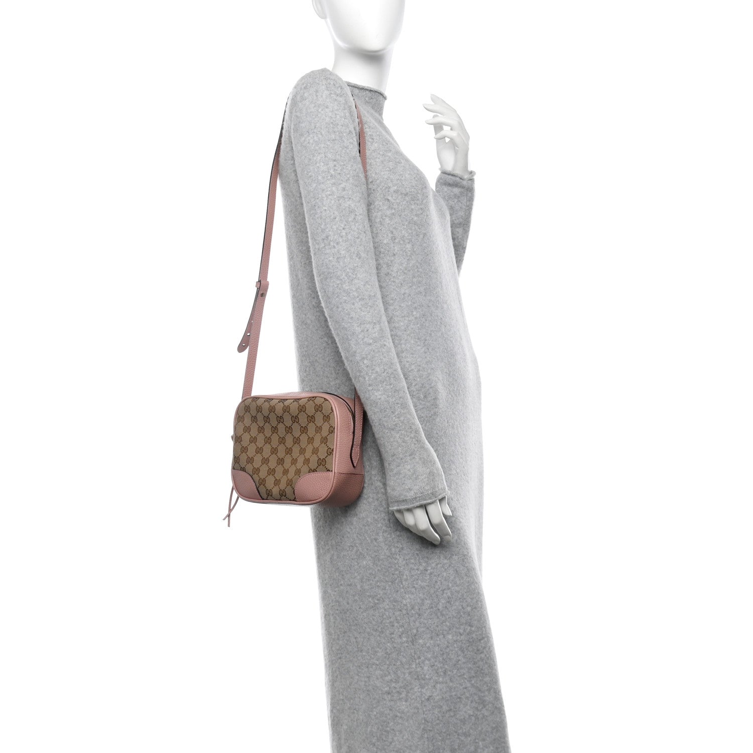 Gucci Monogram Mini Bree Messenger Bag Beige Soft Pink 2 of 10