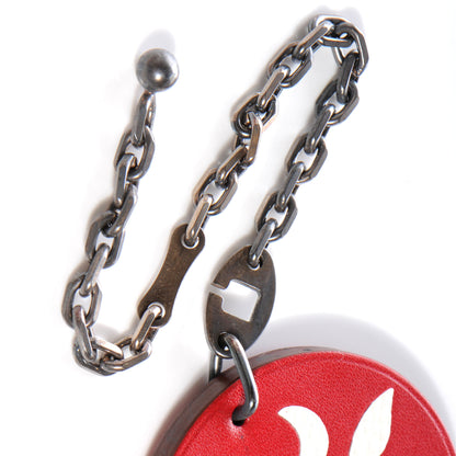 Hermes Leather Bull Key Chain Bag Charm Rouge 4 of 5