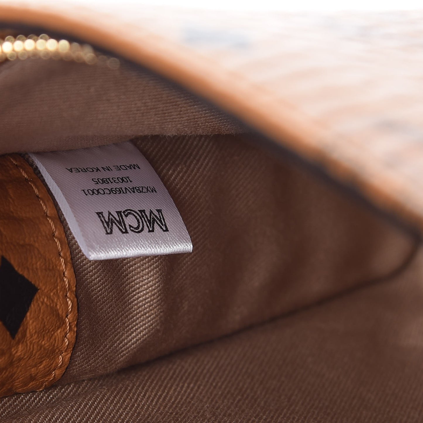 Visetos Small Zip Pouch Cognac