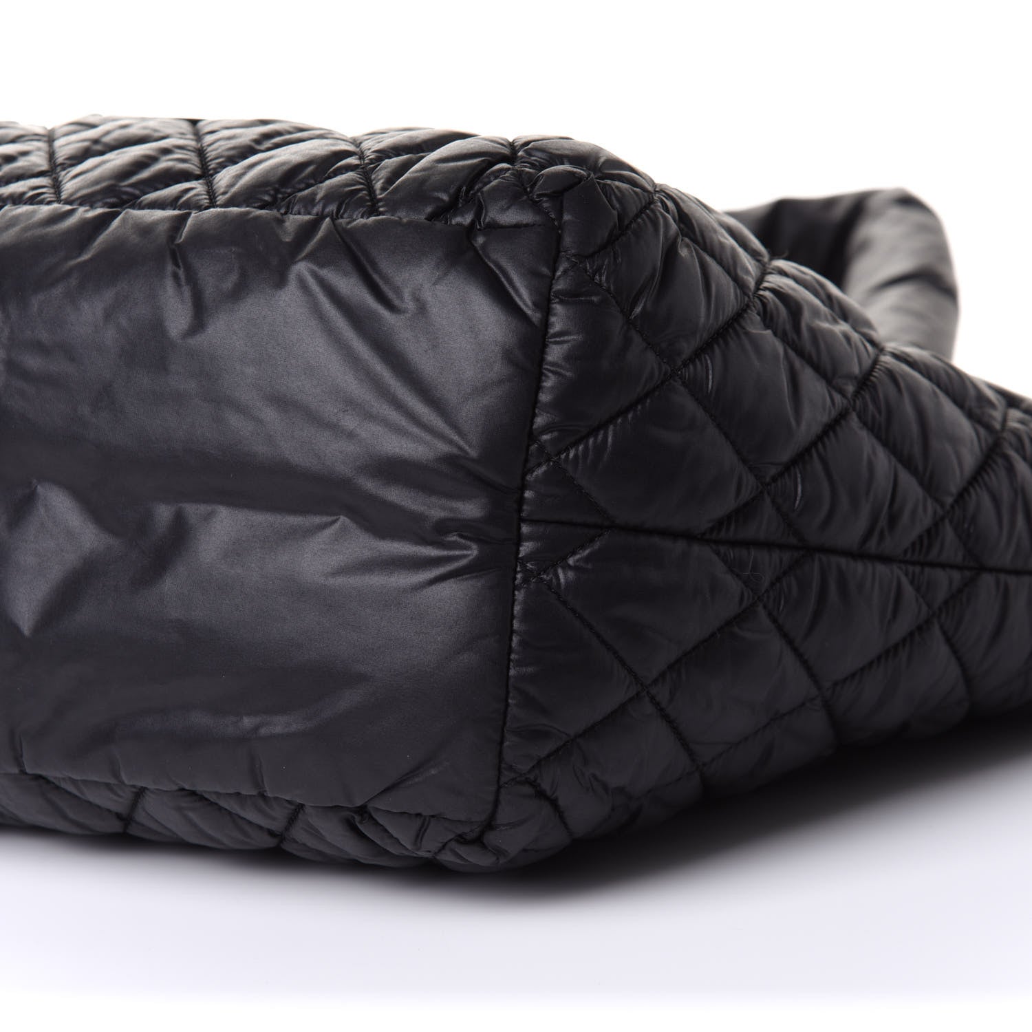Chanel Nylon Quilted Coco Cocoon Medium Reversible Tote Black Red 8 of 8