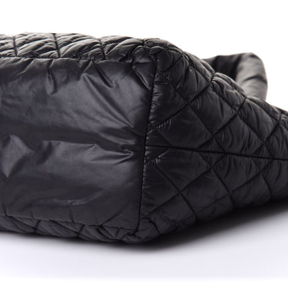 Chanel Nylon Quilted Coco Cocoon Medium Reversible Tote Black Red 8 of 8
