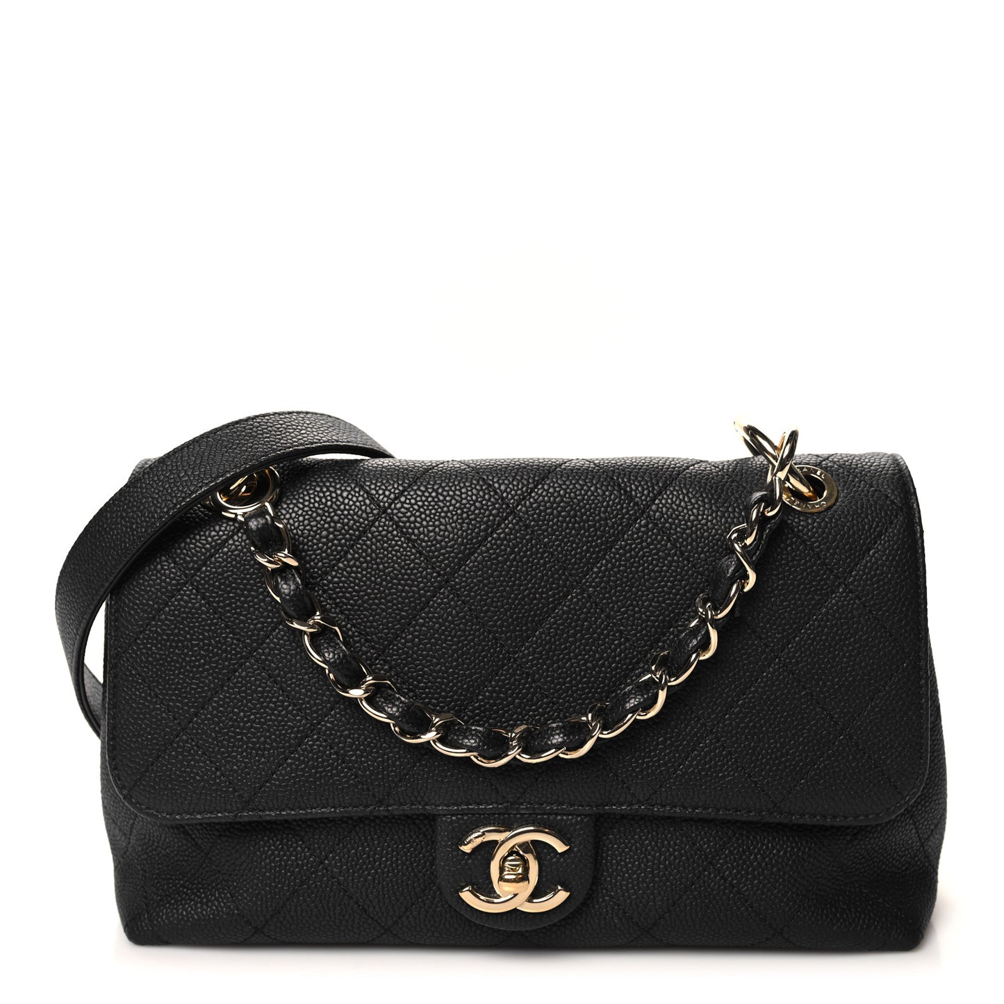 Caviar Quilted City Walk Flap Black