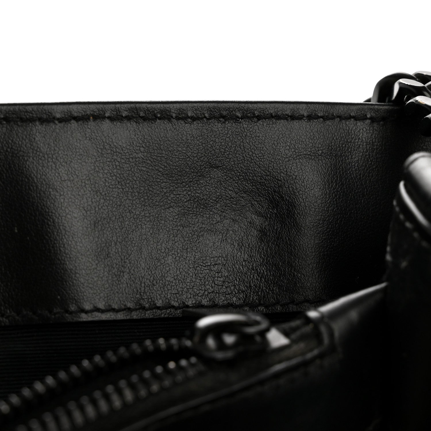 Saint Laurent Calfskin Y Quilted Monogram Large Loulou Chain Satchel Black 13 of 17