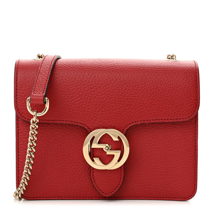 Gucci Dollar Calfskin Small Interlocking G Shoulder Bag Red 1 of 11