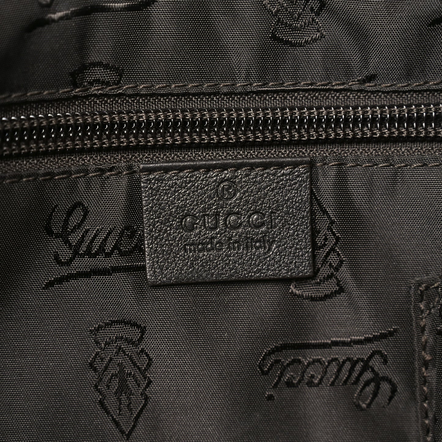 Guccissima Medium Flat Messenger Bag Black