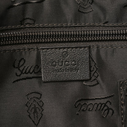 Gucci Guccissima Medium Flat Messenger Bag Black 6 of 10