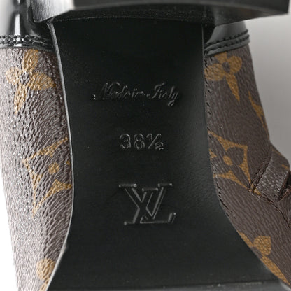 Louis Vuitton Patent Calfskin Monogram Star Trail Ankle Boots 38.5 Black 6 of 11